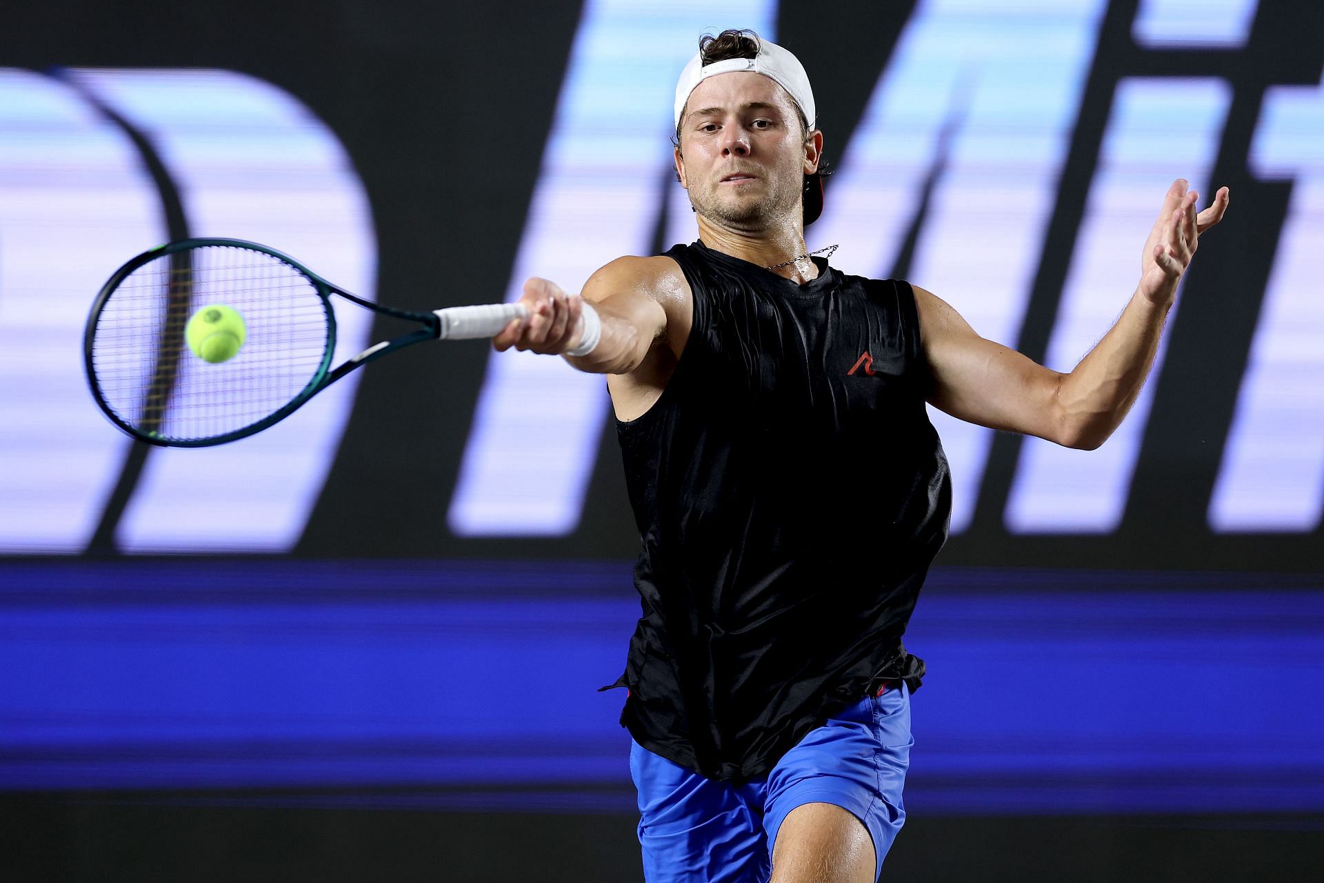 Aleksandar Kovacevic hits a forehand | Image Source: Getty